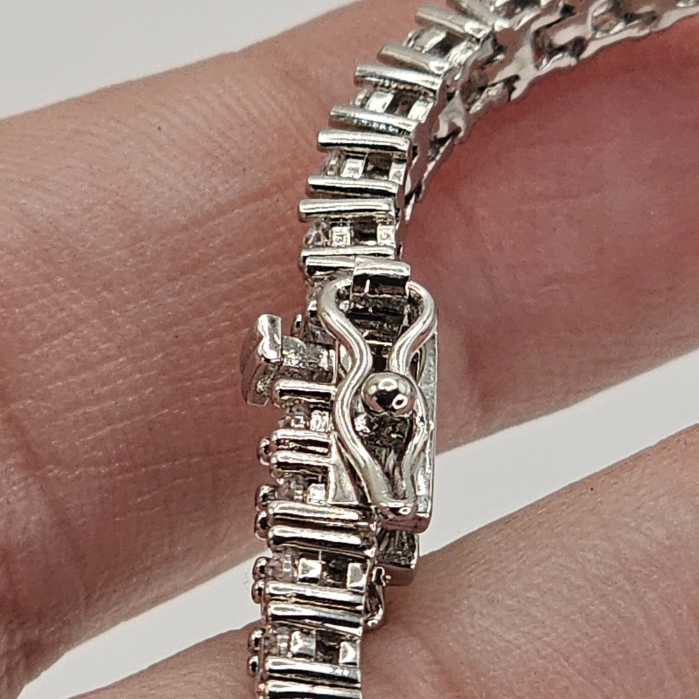 8 Inch CZ White Gold Filled - Picture 4 of 5